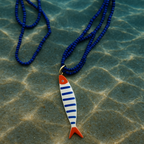 Collar Bardot Rojo y blanco